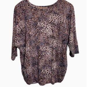 Art and Soul animal print top velvety EUC XL